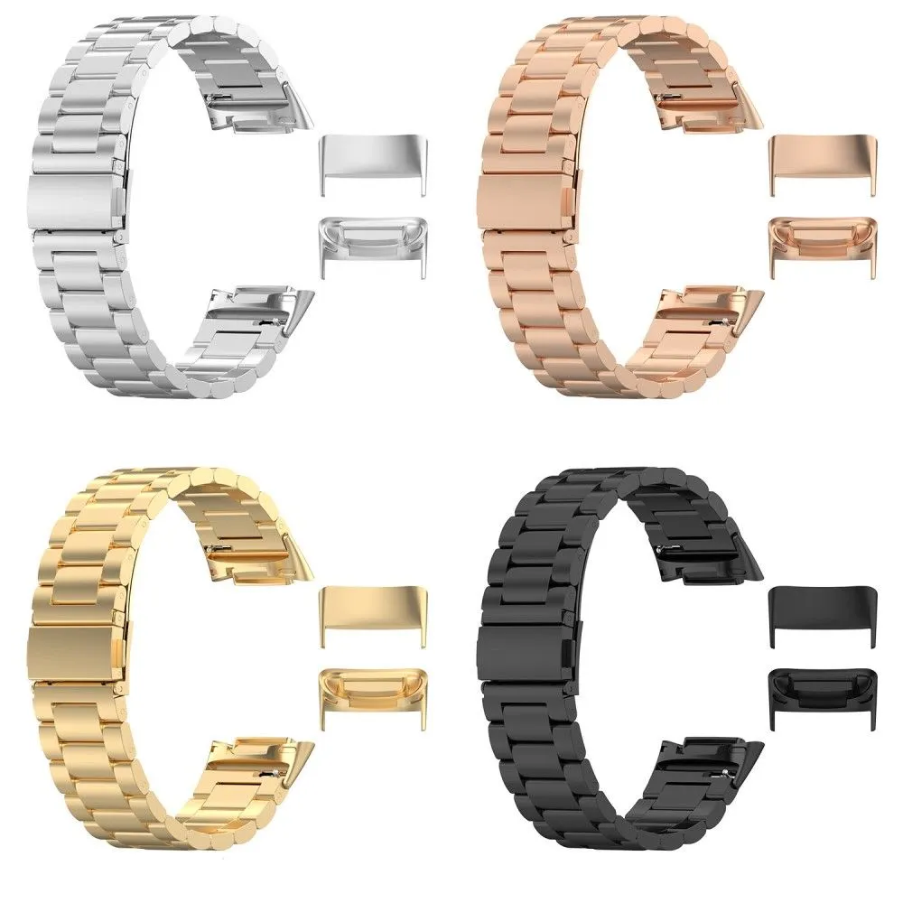 1 Pair Fitbit Charge 5 Metal connector replacement for watch straps - Silver