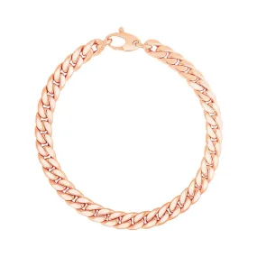 14K Rose Gold Cuban Link Bracelet