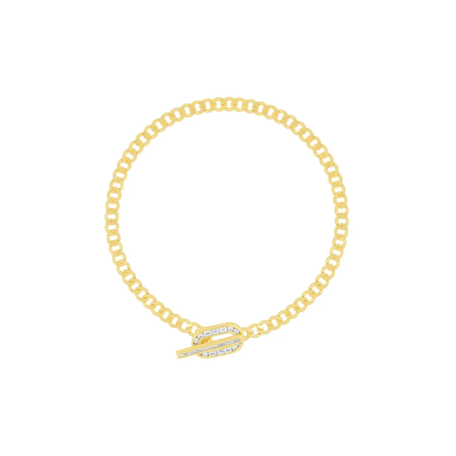 14KY Diamond Toggle Chain Bracelet