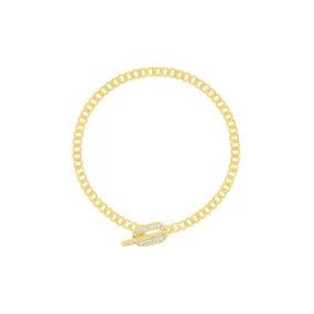 14KY Diamond Toggle Chain Bracelet