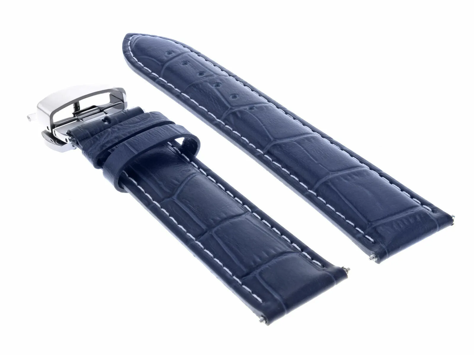 17MM LEATHER BAND STRAP FOR ROLEX CELLINI MIDSIZE 6824 68240   DEPLOYMENT CLASP