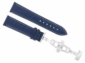 17MM LEATHER BAND STRAP FOR ROLEX CELLINI MIDSIZE 6824 68240   DEPLOYMENT CLASP