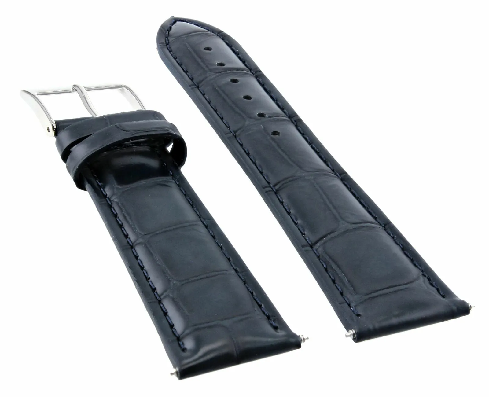 18MM GENUINE LEATHER WATCH BAND STRAP FOR CITIZEN ECO DRIVE BM8180-03E DARK BLUE