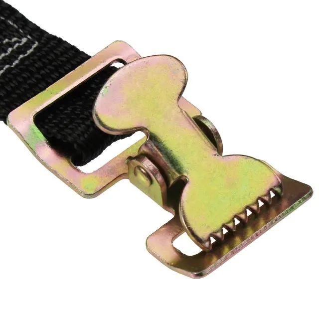 1" x  8' Black Action Spring Buckle Strap