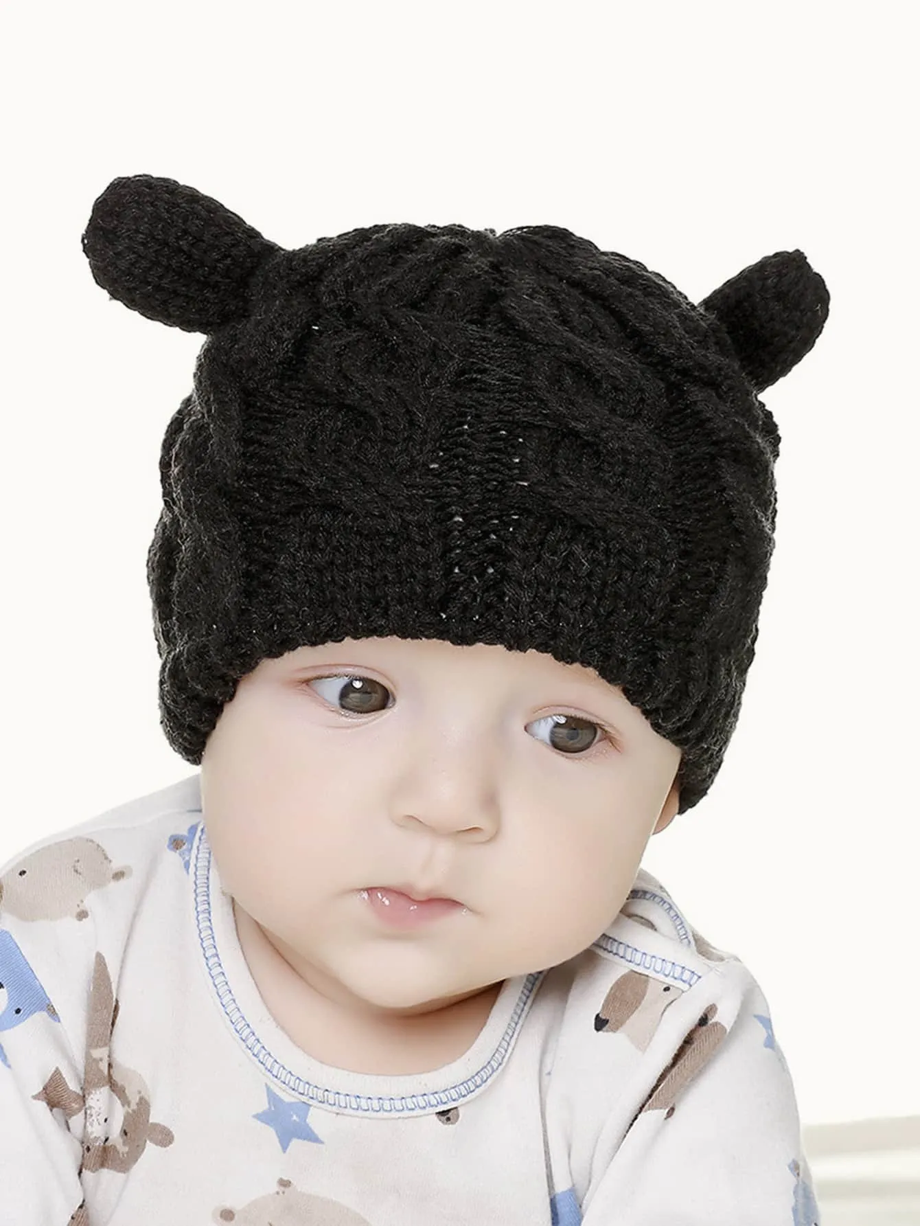 1set  Knitted Hat And Gloves Set- FD