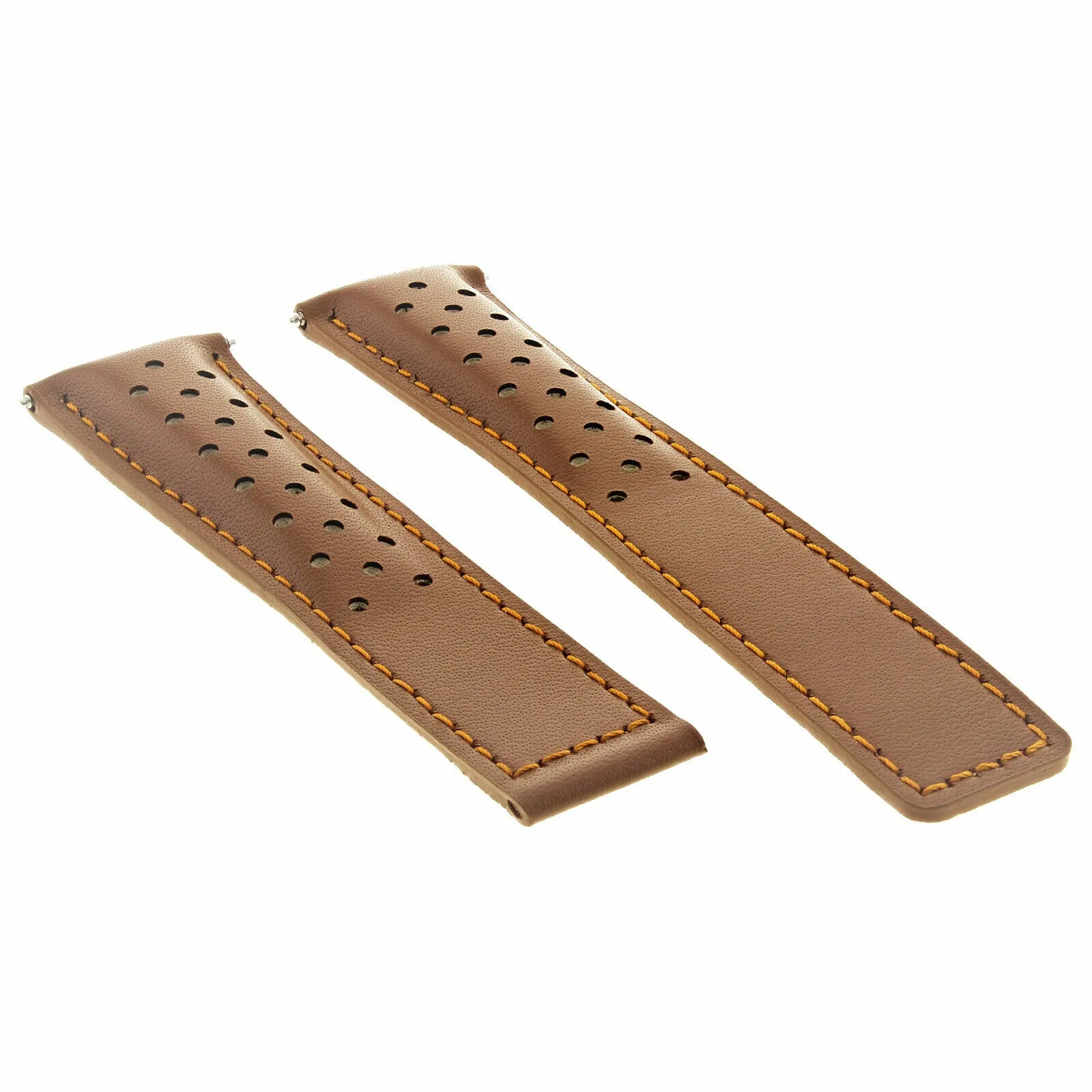 20-22MM LEATHER STRAP BAND FOR TAG HEUER CARRERA CV2010 PERFORAT CLASP FC5037,40