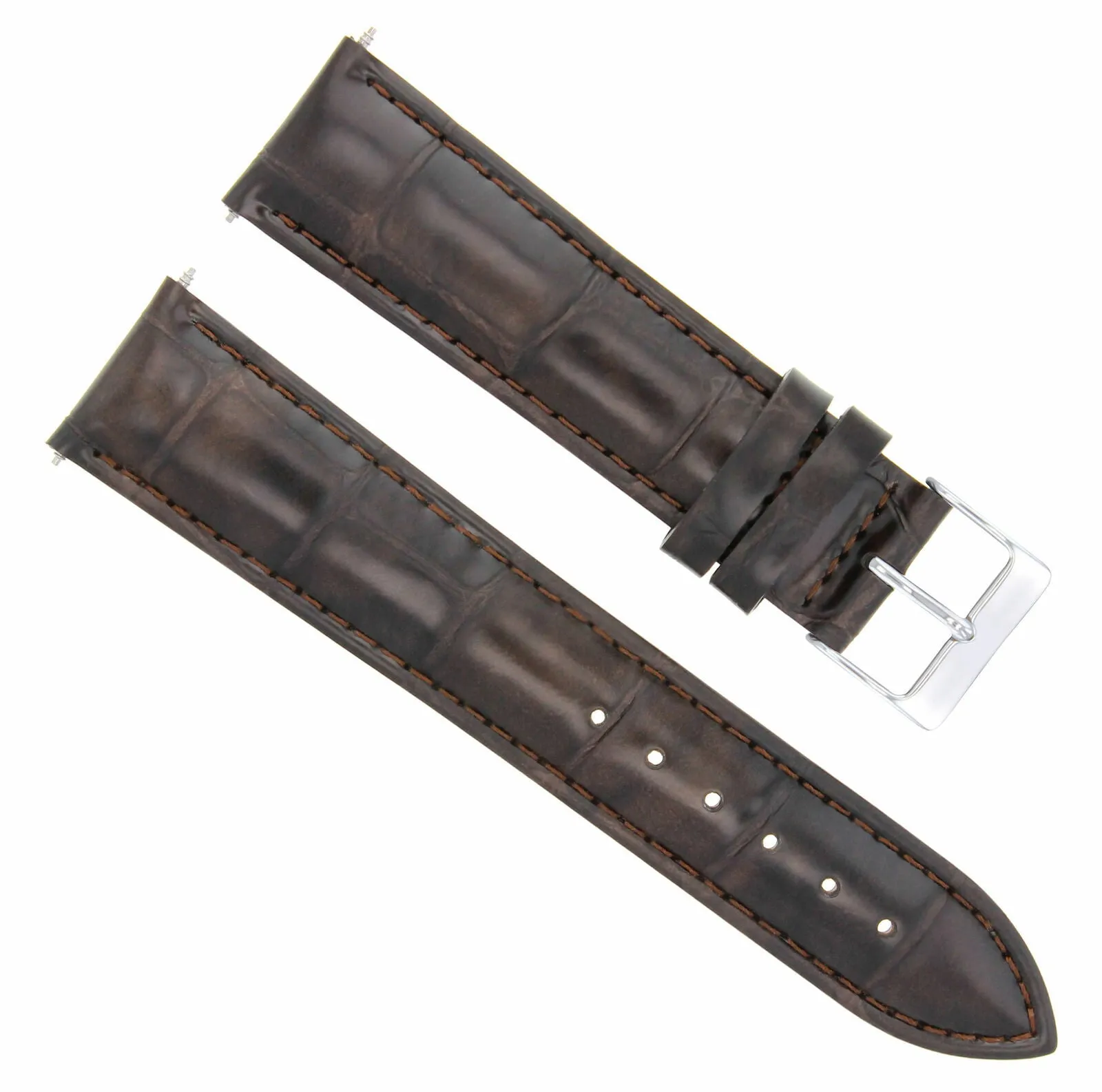 20MM/16MM ITALIAN LEATHER WATCH STRAP BAND FOR ROLEX CELLINI WATCH DARK BROWN