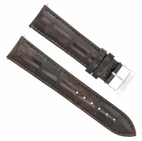 20MM/16MM ITALIAN LEATHER WATCH STRAP BAND FOR ROLEX CELLINI WATCH DARK BROWN