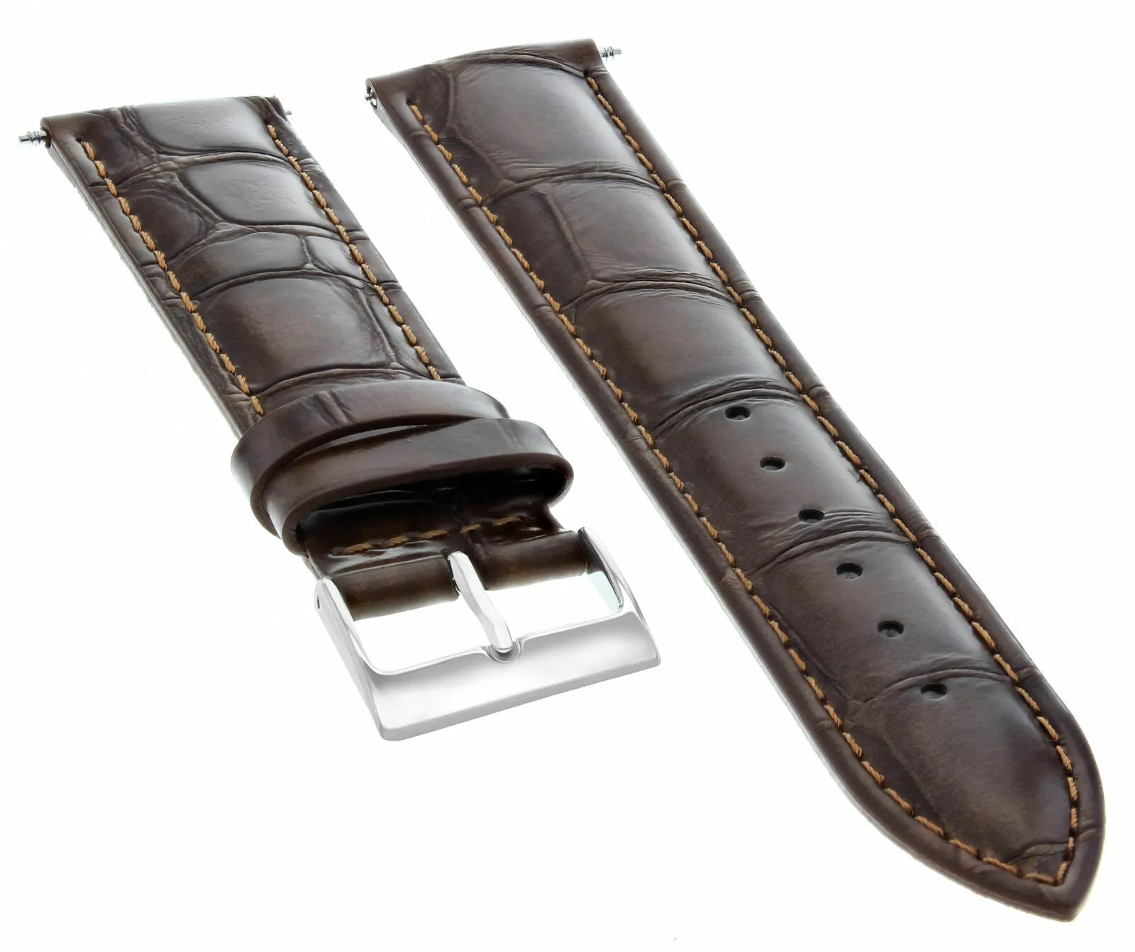 20MM/16MM ITALIAN LEATHER WATCH STRAP BAND FOR ROLEX CELLINI WATCH DARK BROWN