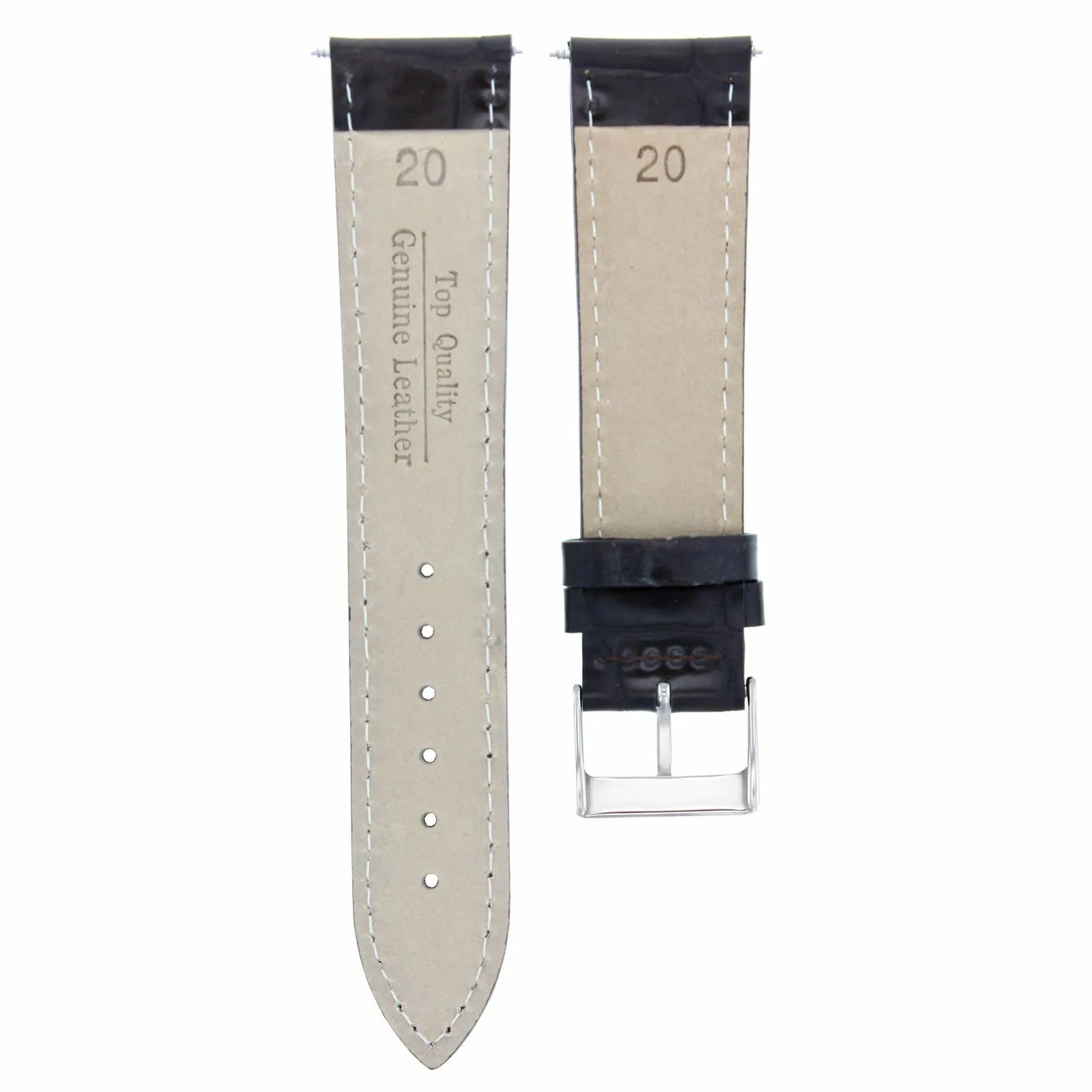 20MM/16MM ITALIAN LEATHER WATCH STRAP BAND FOR ROLEX CELLINI WATCH DARK BROWN