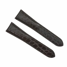 21/18MM LEATHER STRAP BAND FOR FIT CALIBRE DE CARTIER SANTOS DUMONT WATCH BROWN