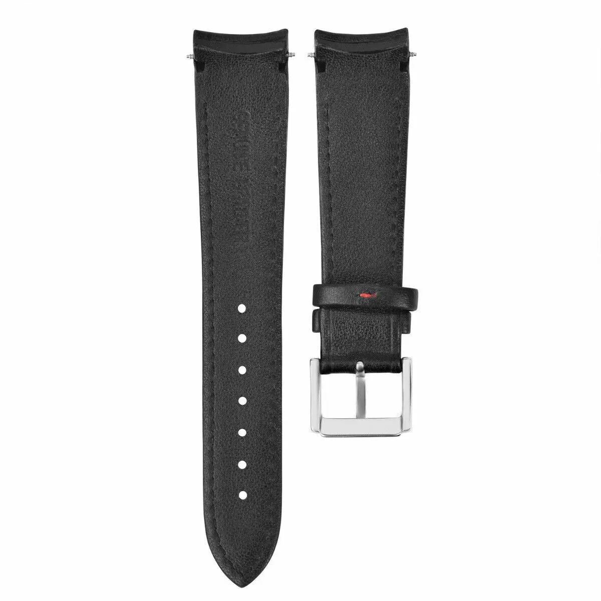 21MM CURVED END LEATHER WATCH BAND STRAP FOR SEIKO SNAE75 SCJC043 7T62-OKVO RED