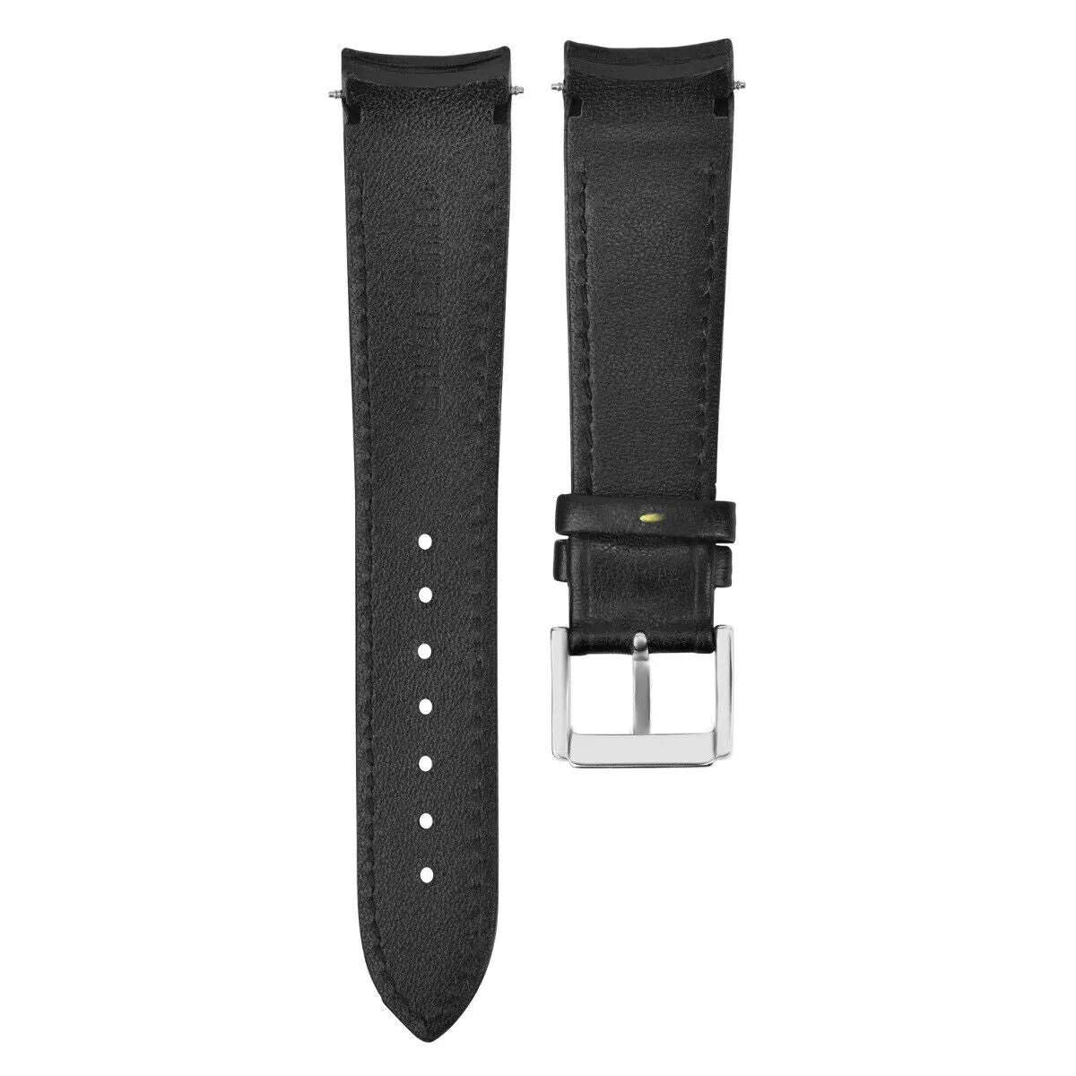 21MM CURVED LEATHER WATCH BAND STRAP FOR SEIKO SPORTURA SNAE80P17T62-OKVO YELLOW