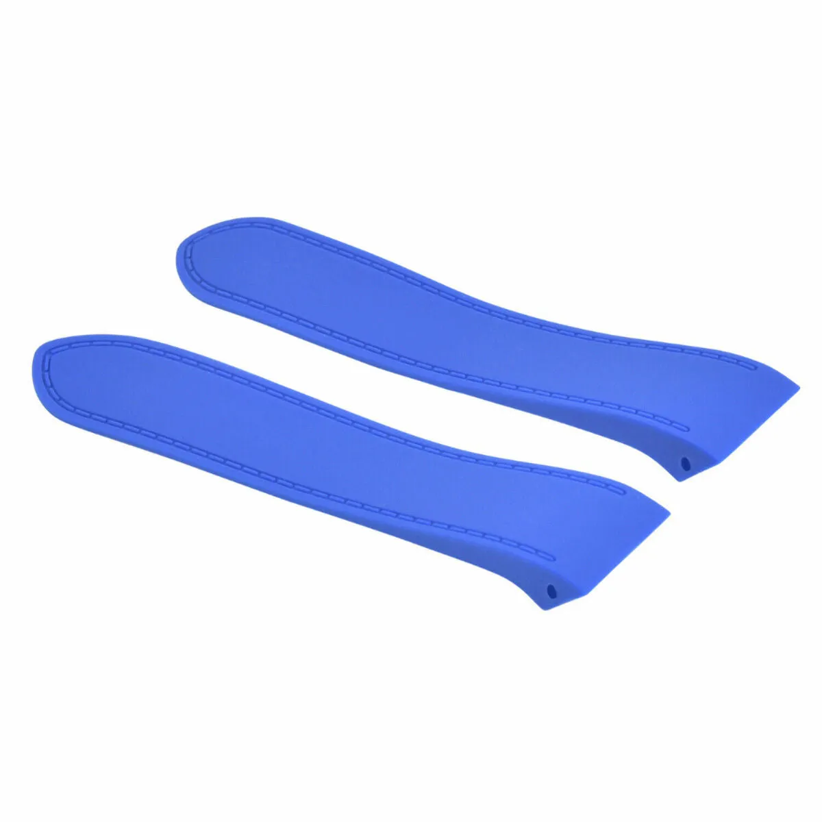 24.5MM RUBBER WATCH BAND STRAP FOR CARTIER SANTOS 100XL 2740 CHRONOGRAPH BLUE