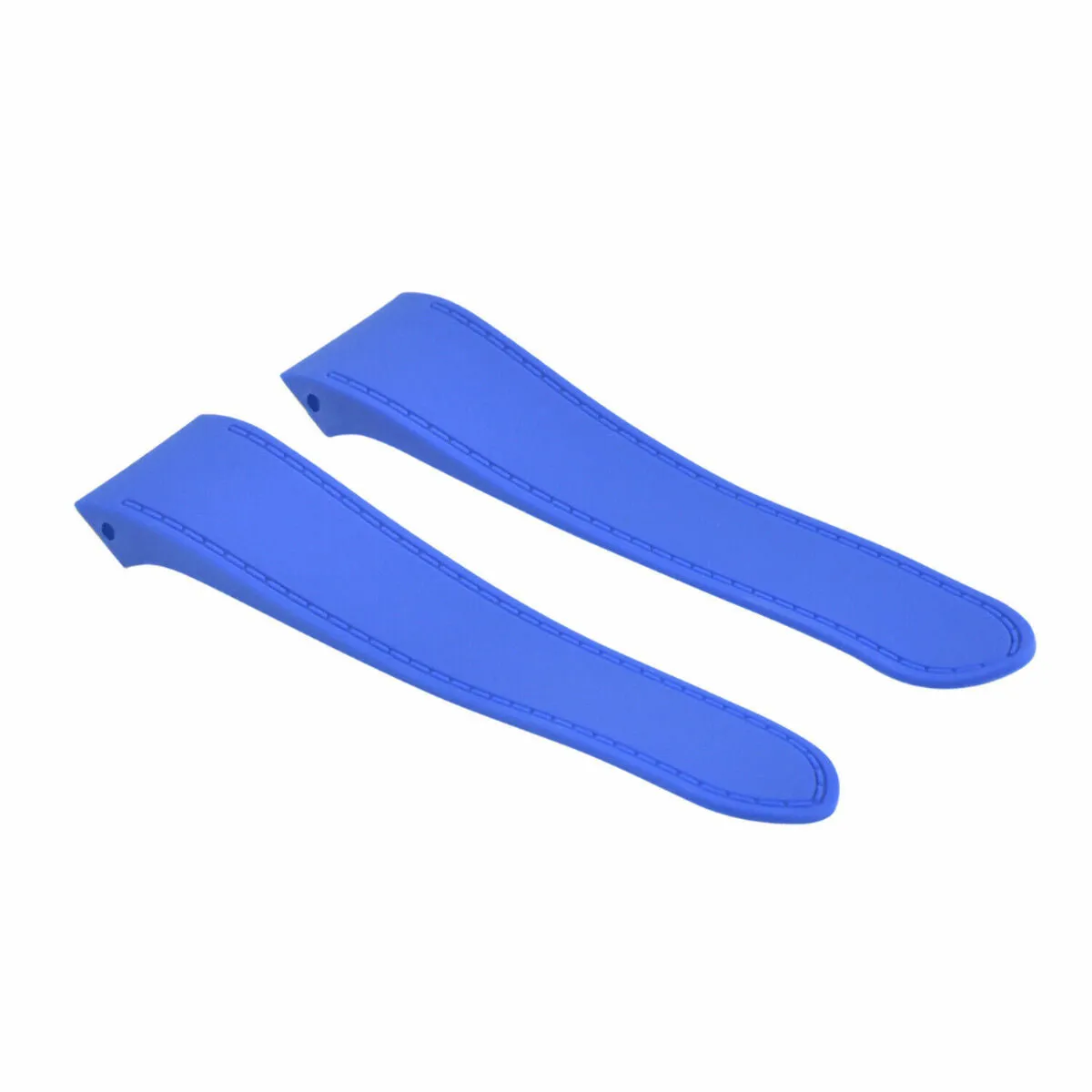 24.5MM RUBBER WATCH BAND STRAP FOR CARTIER SANTOS 100XL 2740 CHRONOGRAPH BLUE
