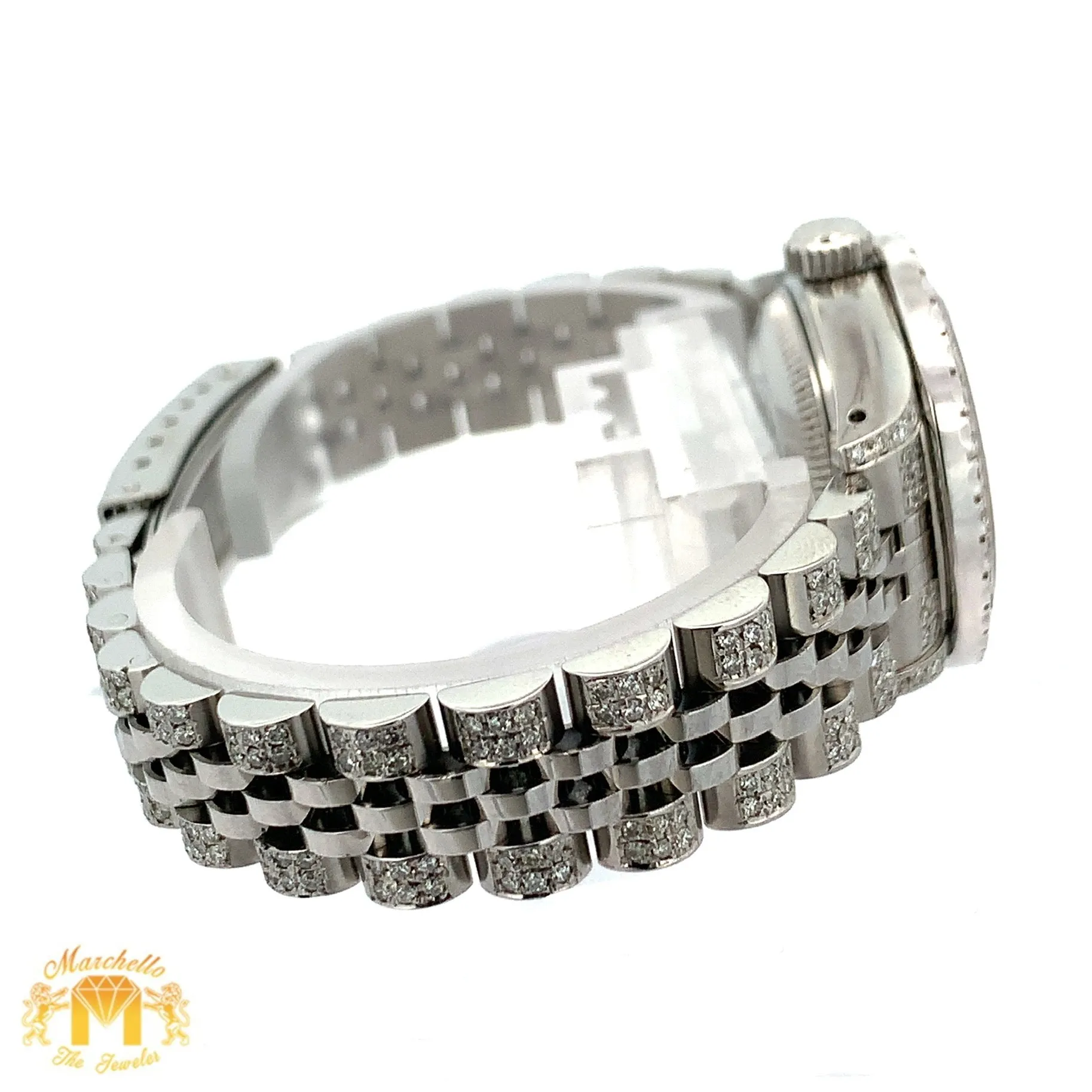 26mm Ladies`Rolex Datejust Watch with Stainless Steel Jubilee Diamond Bracelet