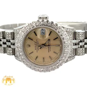 26mm Ladies`Rolex Datejust Watch with Stainless Steel Jubilee Diamond Bracelet