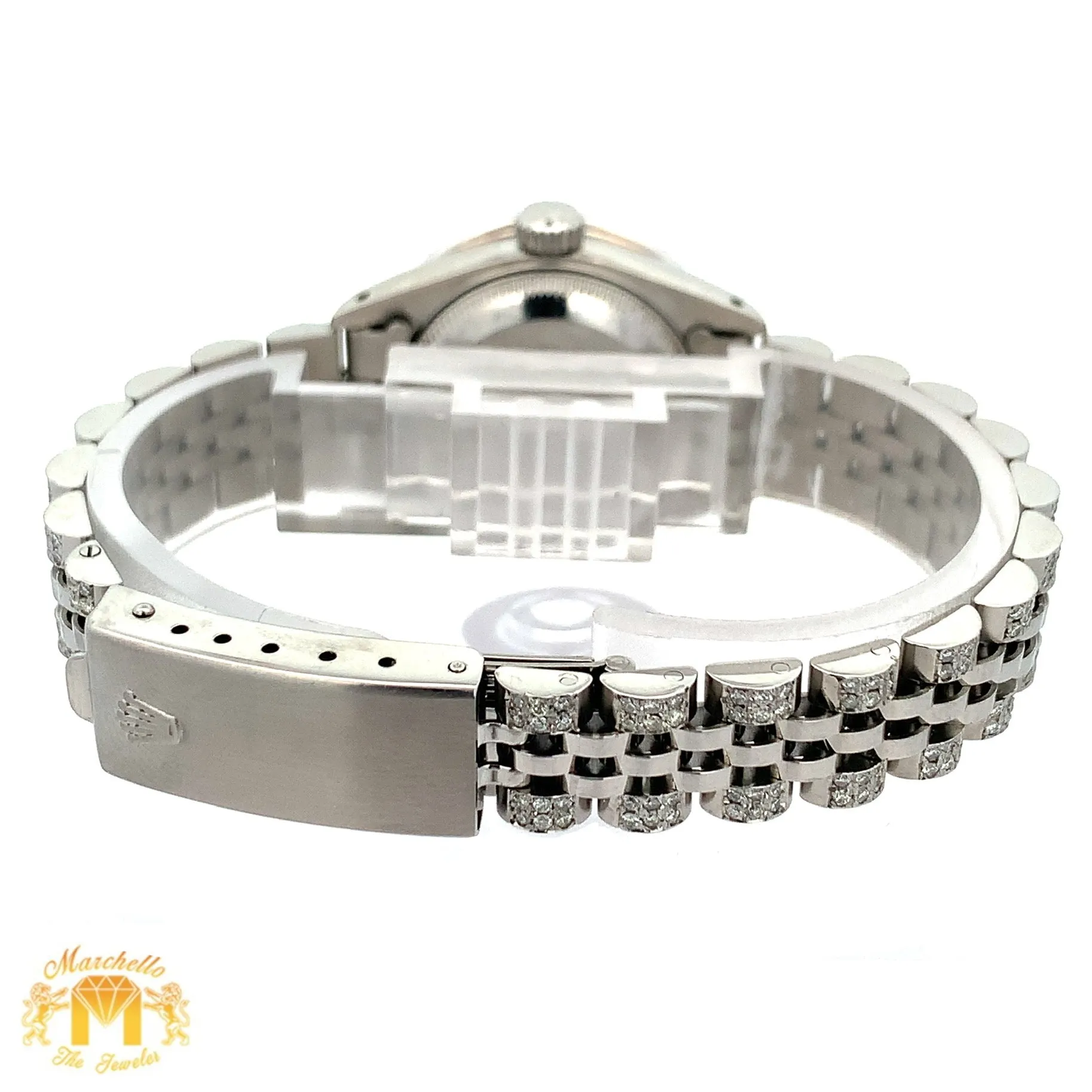 26mm Ladies`Rolex Datejust Watch with Stainless Steel Jubilee Diamond Bracelet