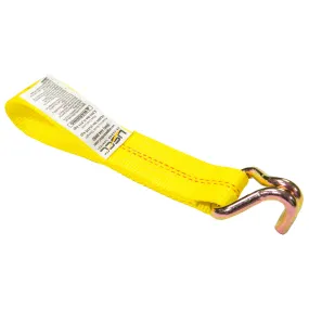 2" x 11" Replacement Ratchet Strap Fixed End - Wire Hook / Bolt Loop | No Ratchet