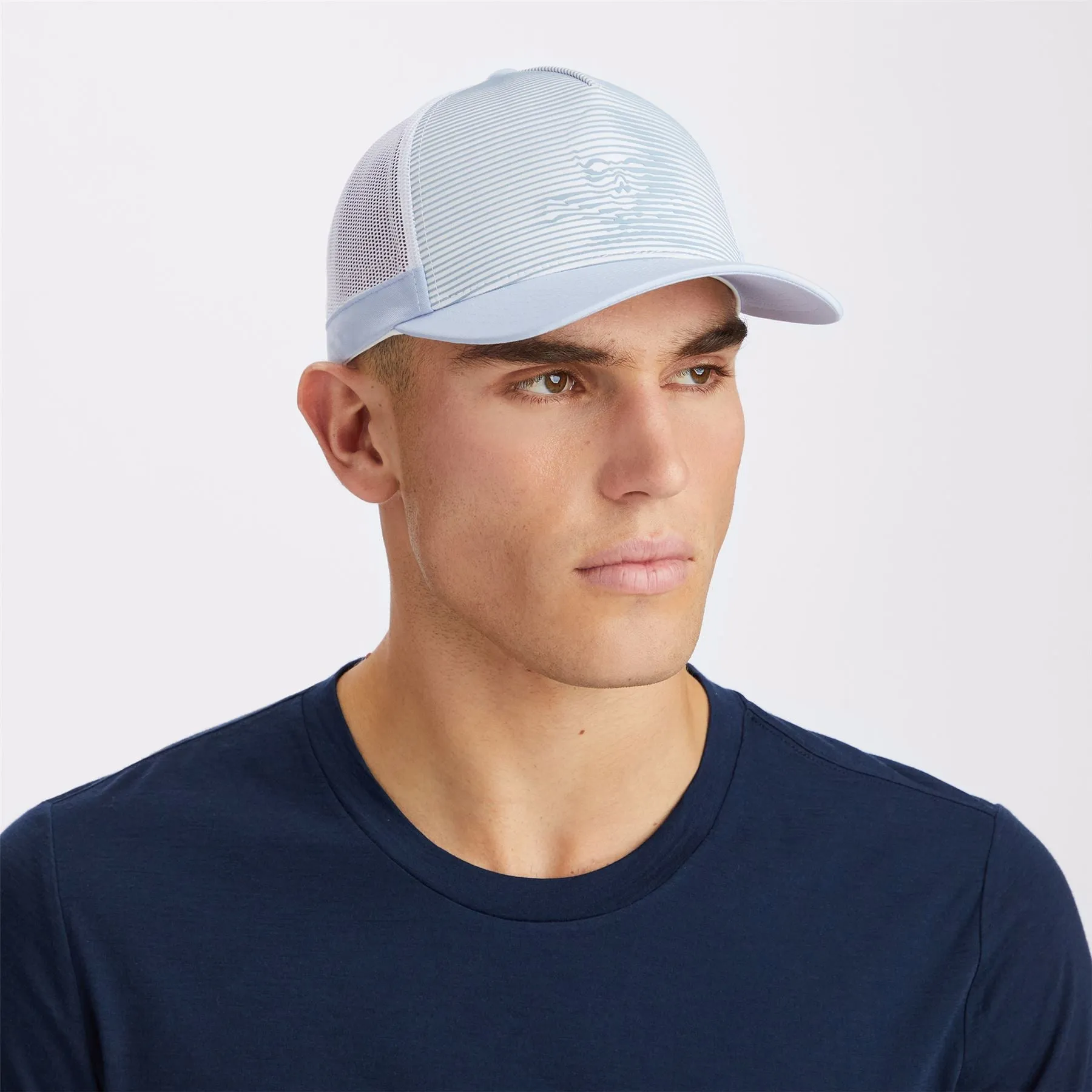 3D Skull & T'S Interlock Knit Trucker Hat Drizzle - AW23