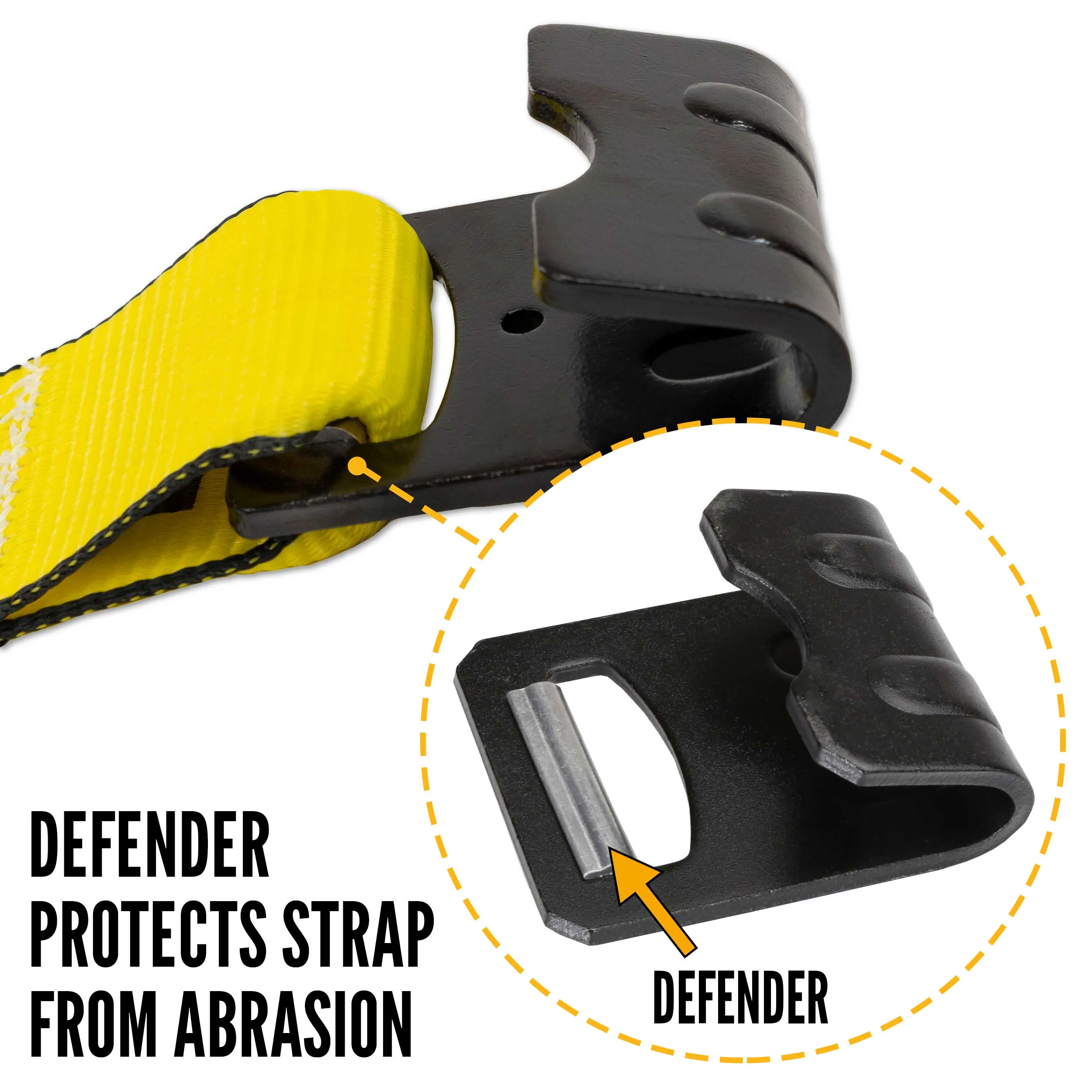 3" x 11" Fixed End with Flat Hook / Bolt Loop | No Ratchet
