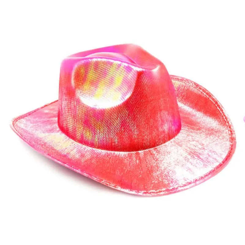 Adult Red Metallic Cowboy Hat