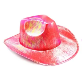 Adult Red Metallic Cowboy Hat