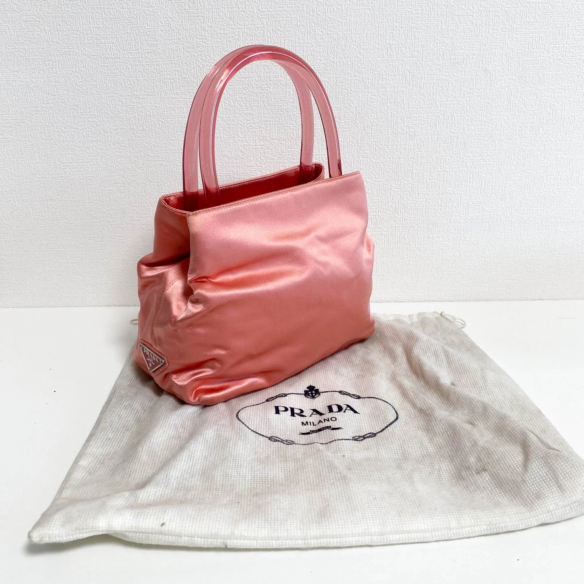 Archive Pink Satin Handle Bag