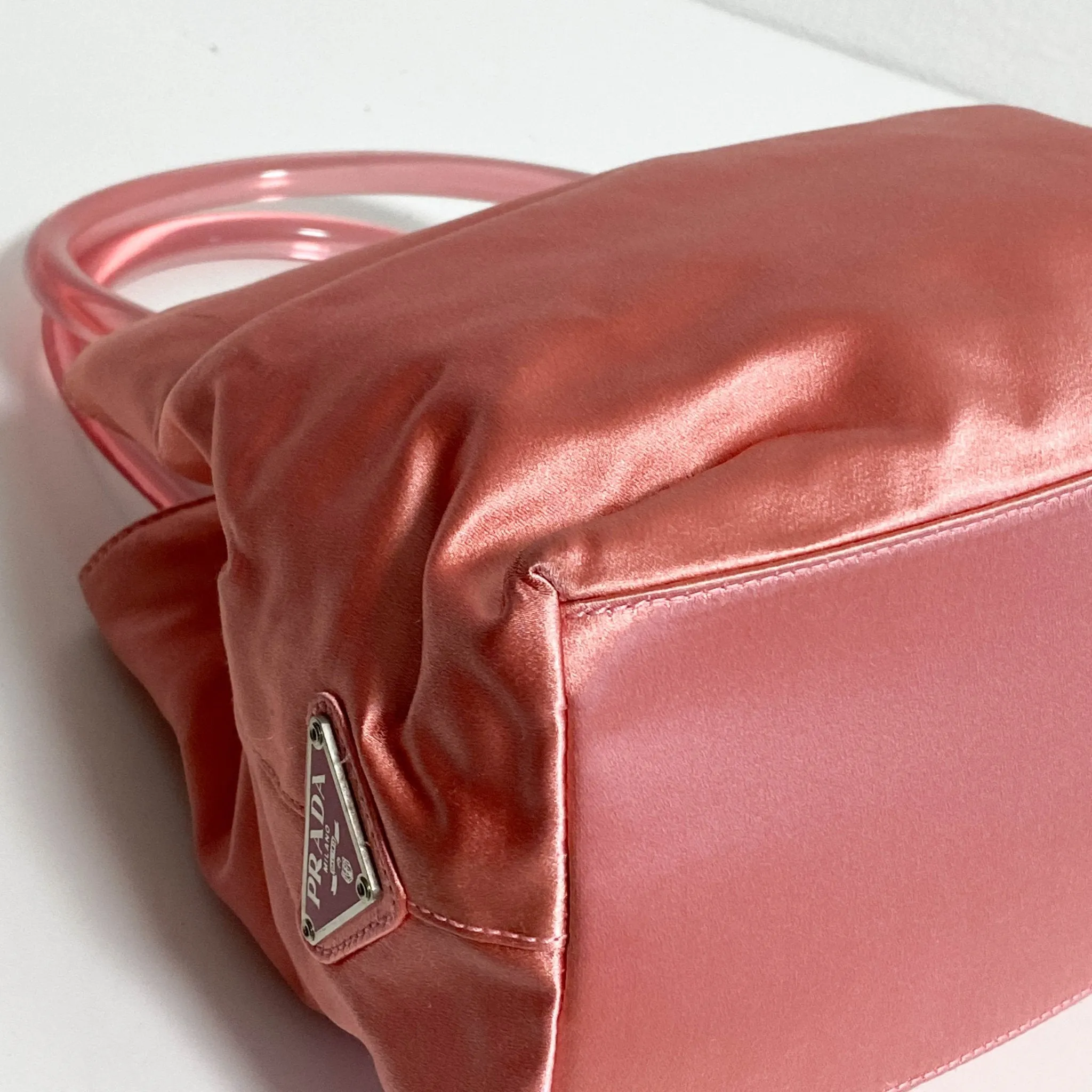 Archive Pink Satin Handle Bag