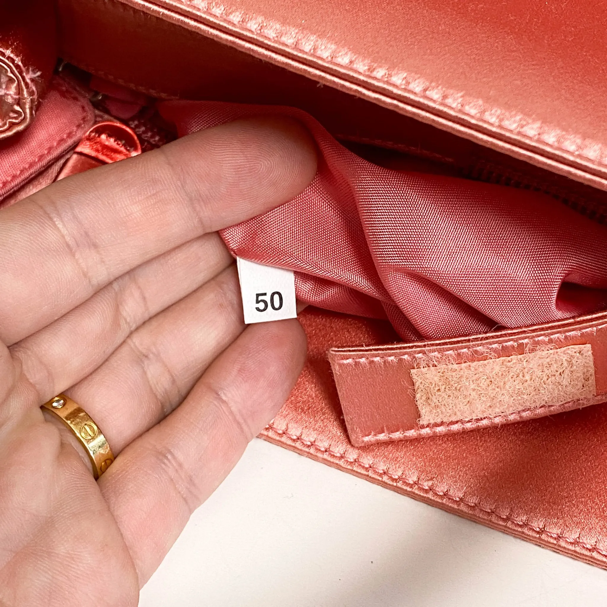 Archive Pink Satin Handle Bag