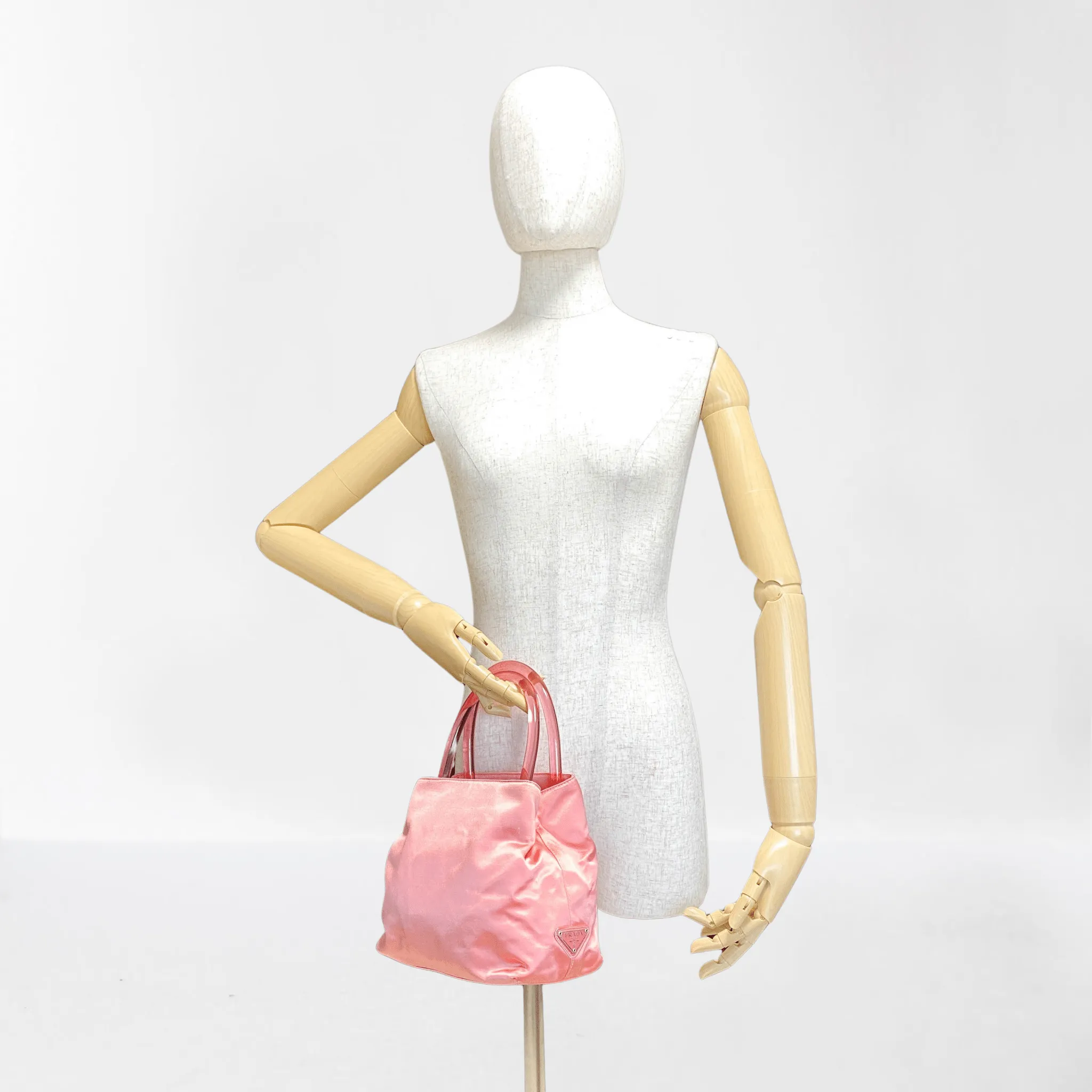 Archive Pink Satin Handle Bag