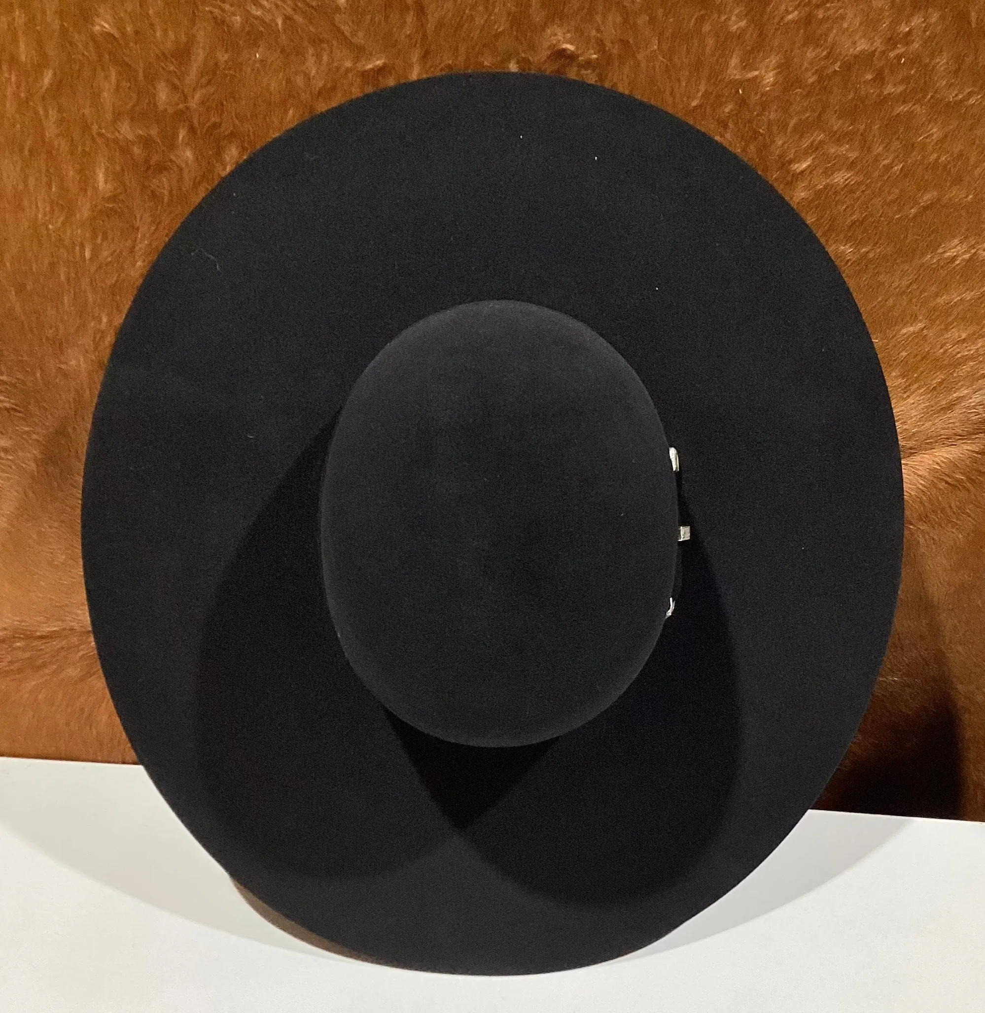 ATWOOD OPEN CROWN 5X FELT HAT - BLACK