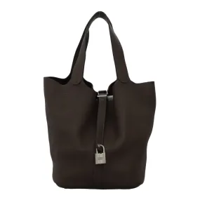 *AUCTION* Hermès Picotin 26 Chocolate Clemence PHW #G 06315B
