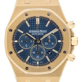 Audemars Piguet Royal Oak Chronograph Yellow Gold Blue Dial