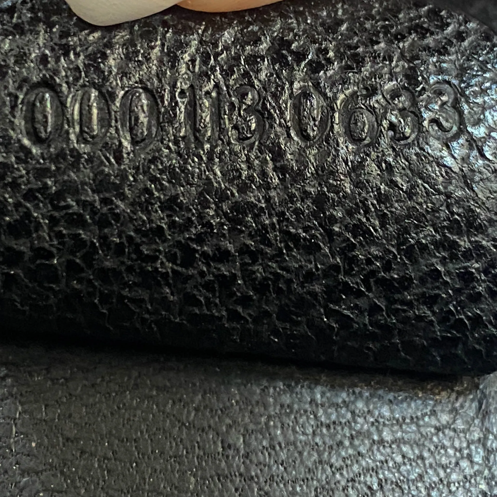Bamboo Black Leather Shoulder Handbag