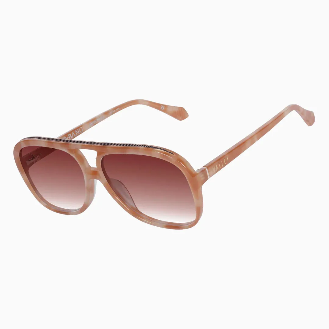 Bang Bang Sunglasses | Pastel Tort w. Gold Metal   Dark Orange Gradient Lens