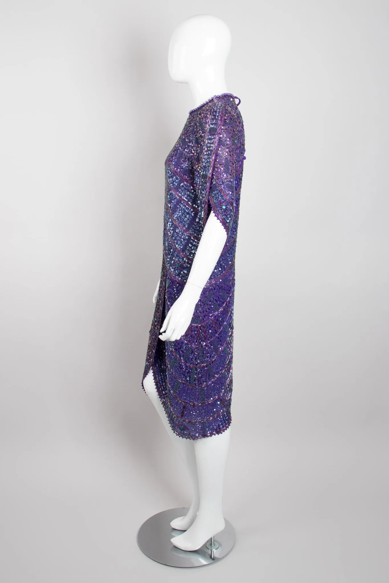 Beaded Draped Petal Dress