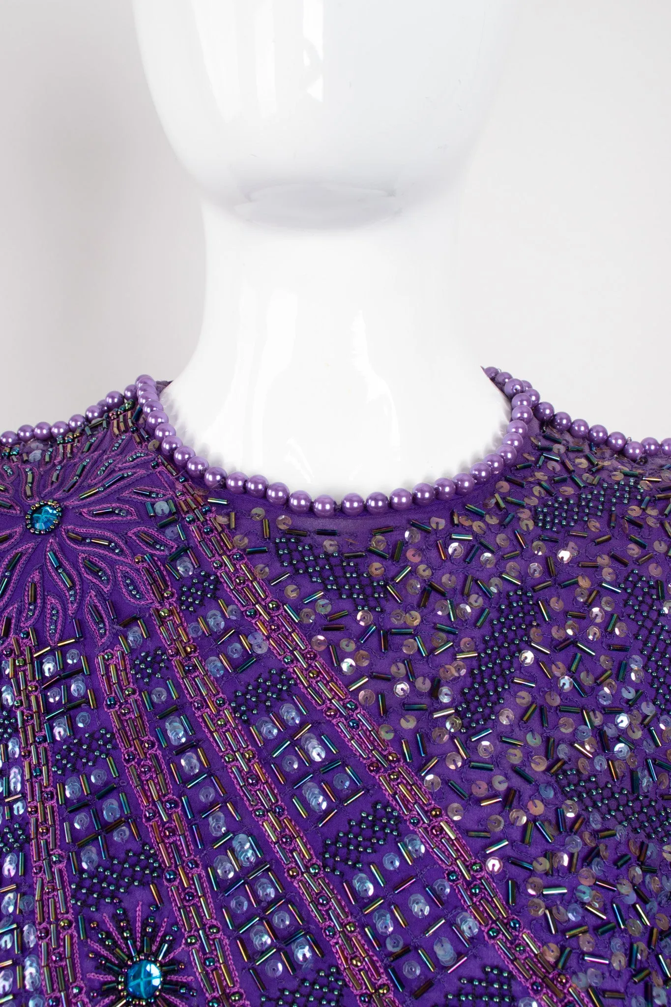 Beaded Draped Petal Dress