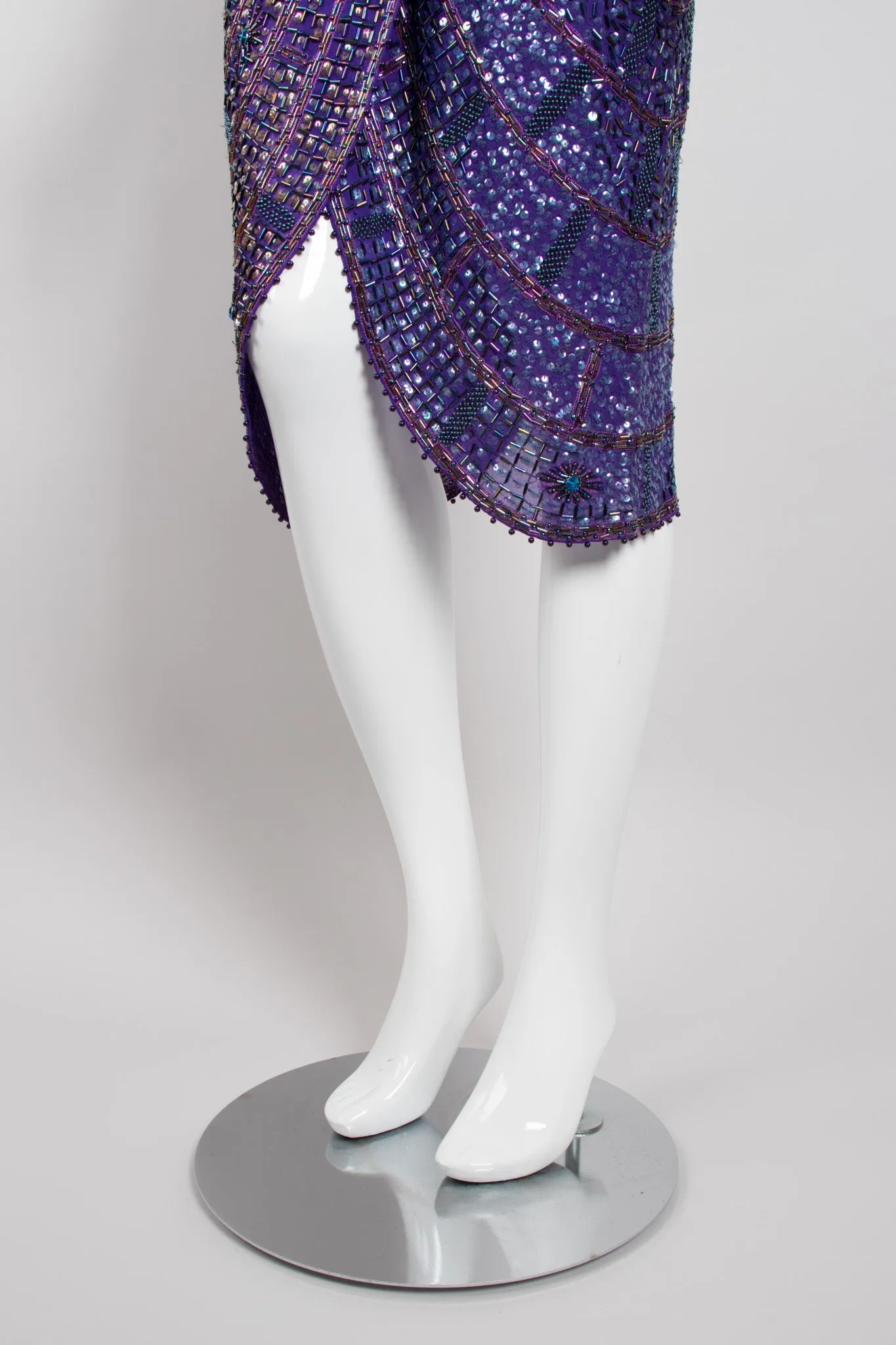 Beaded Draped Petal Dress