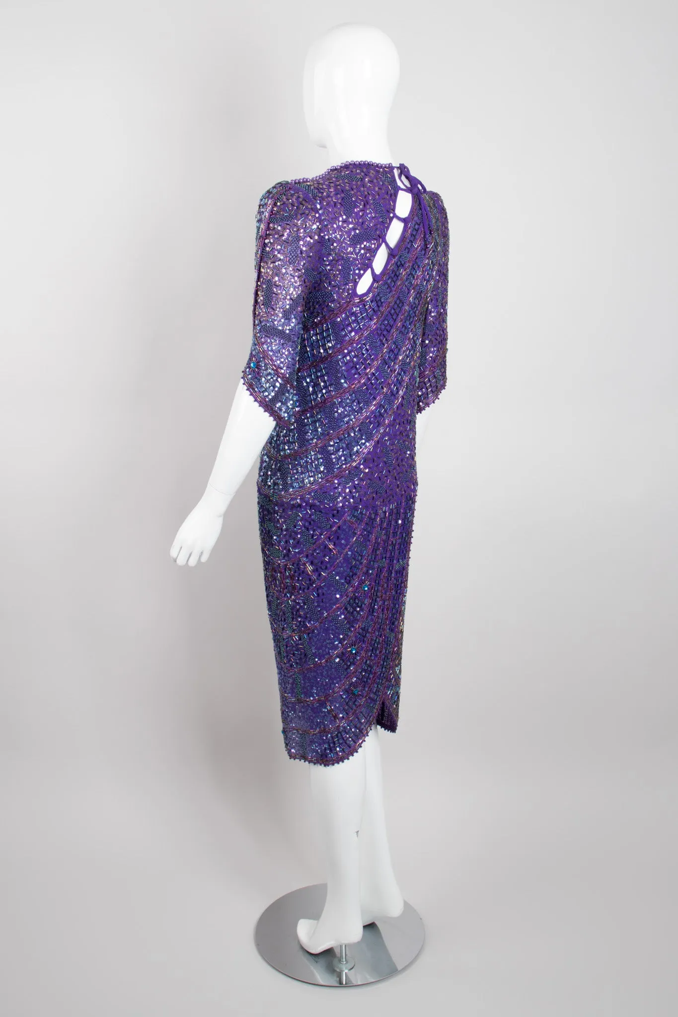 Beaded Draped Petal Dress
