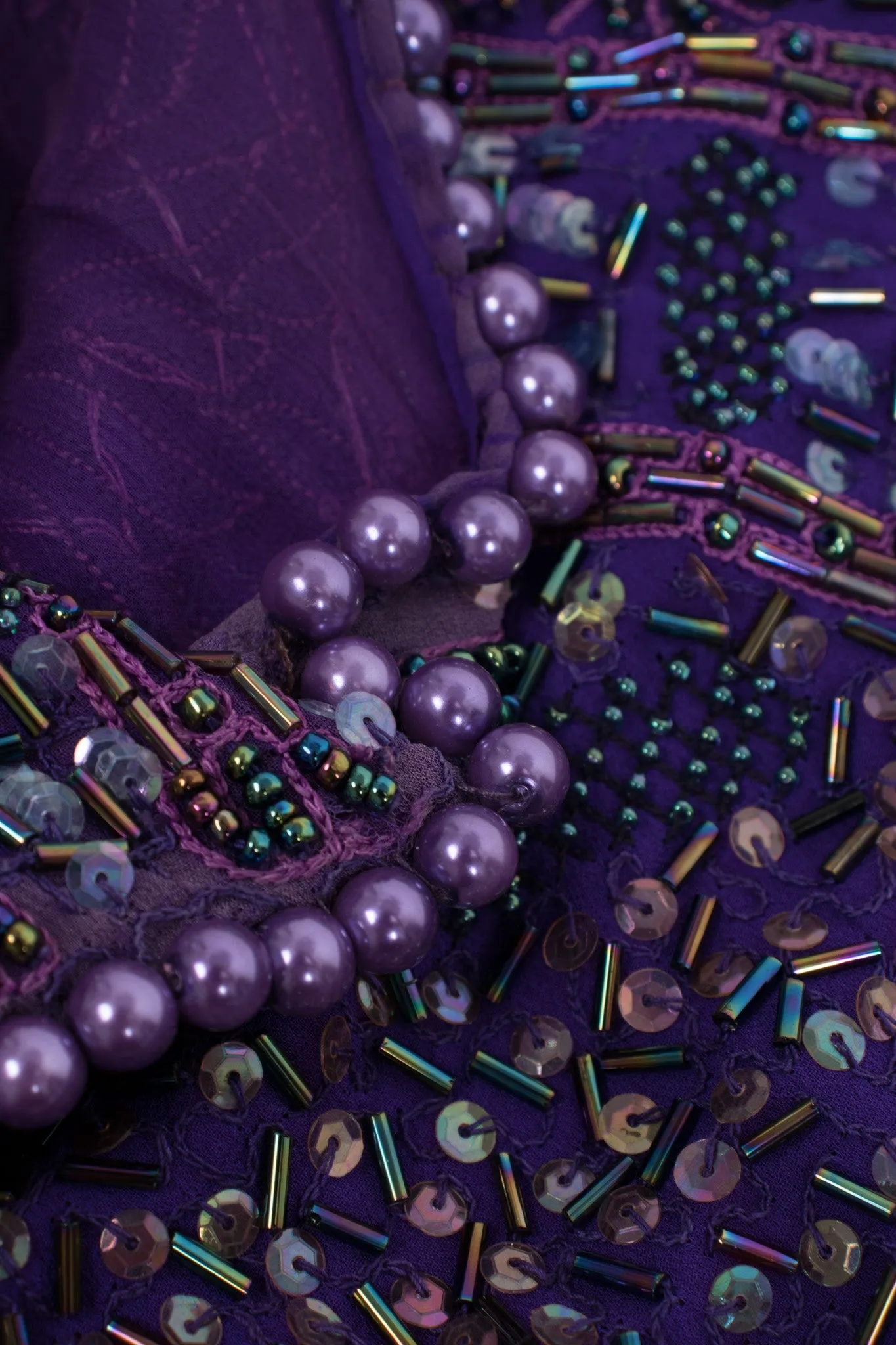 Beaded Draped Petal Dress