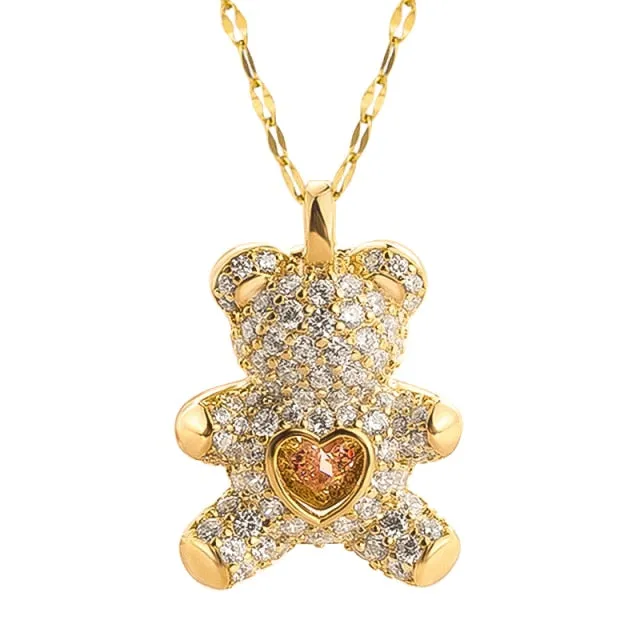 Bear Pendant Necklaces