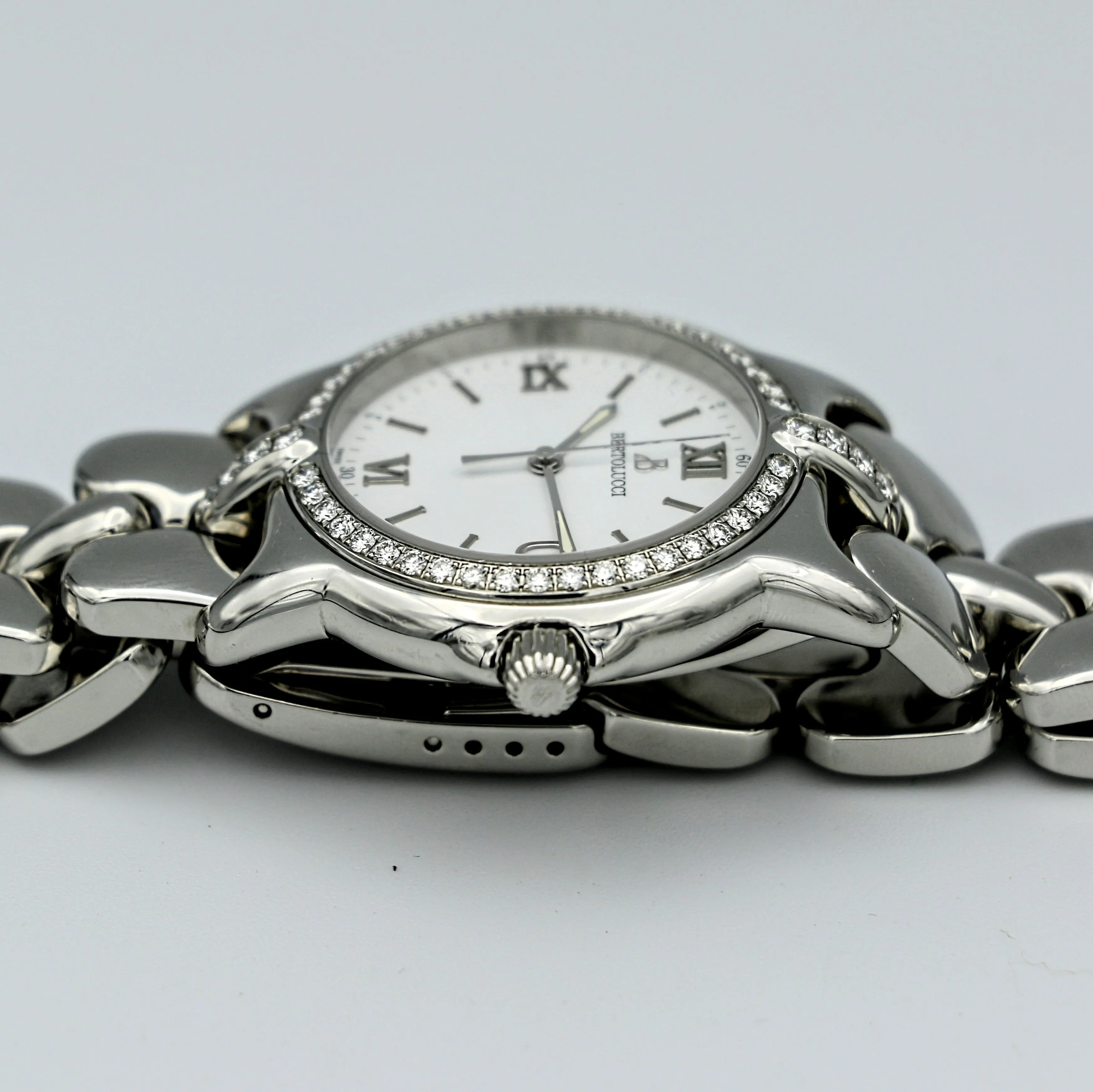BERTOLUCCI Vir Watch Diamond Bezel 35mm S.S. Wristwatch