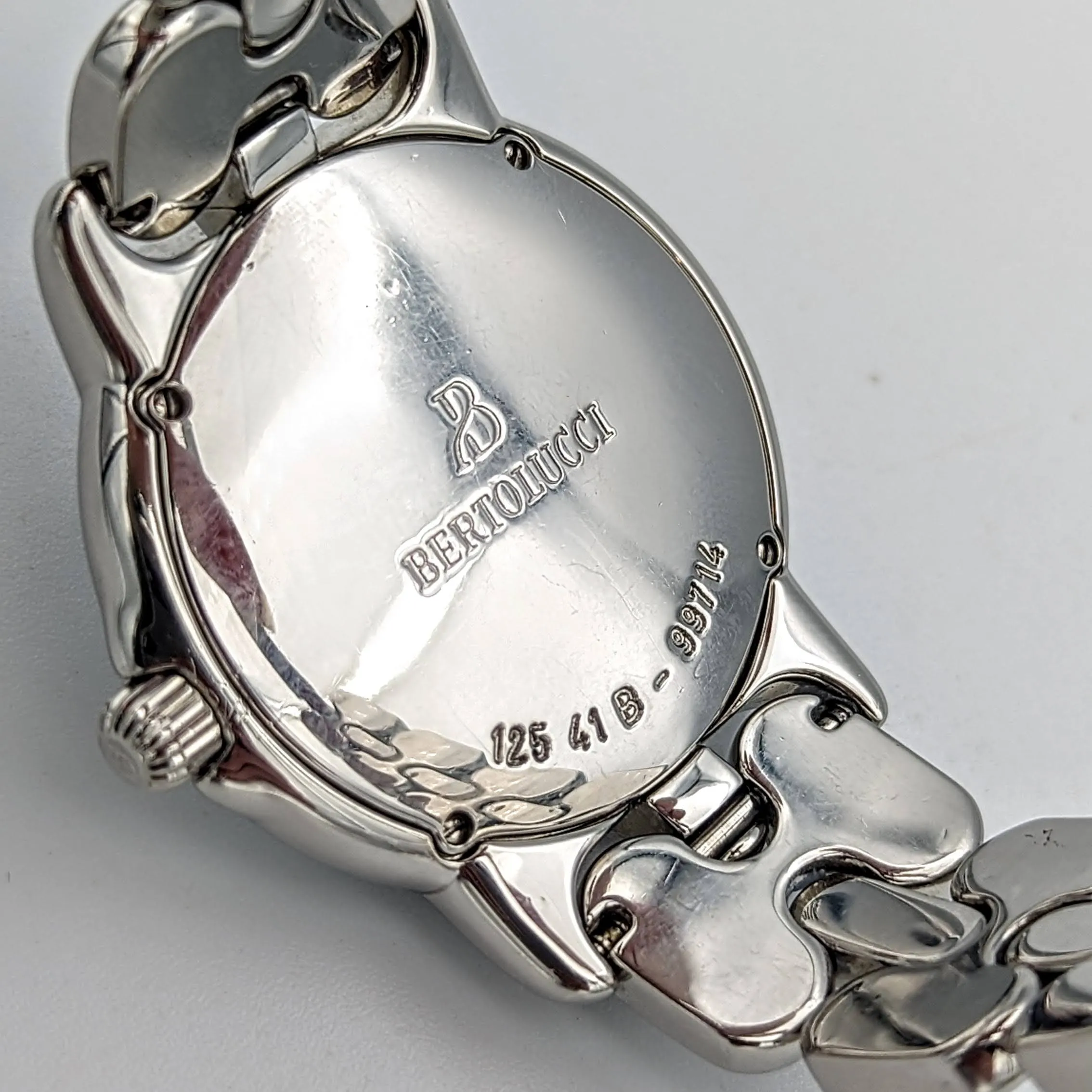 BERTOLUCCI Vir Watch Diamond Bezel 35mm S.S. Wristwatch