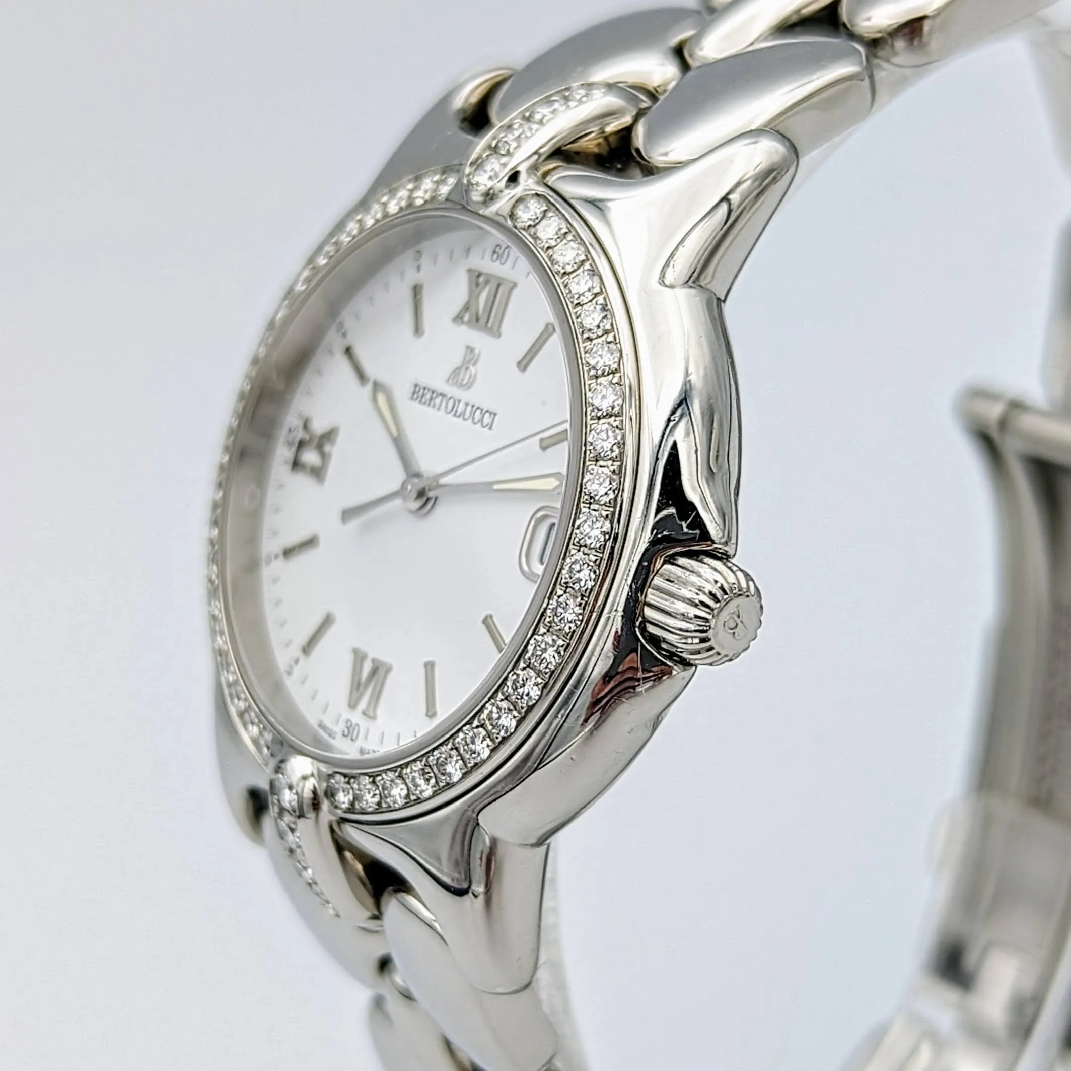 BERTOLUCCI Vir Watch Diamond Bezel 35mm S.S. Wristwatch