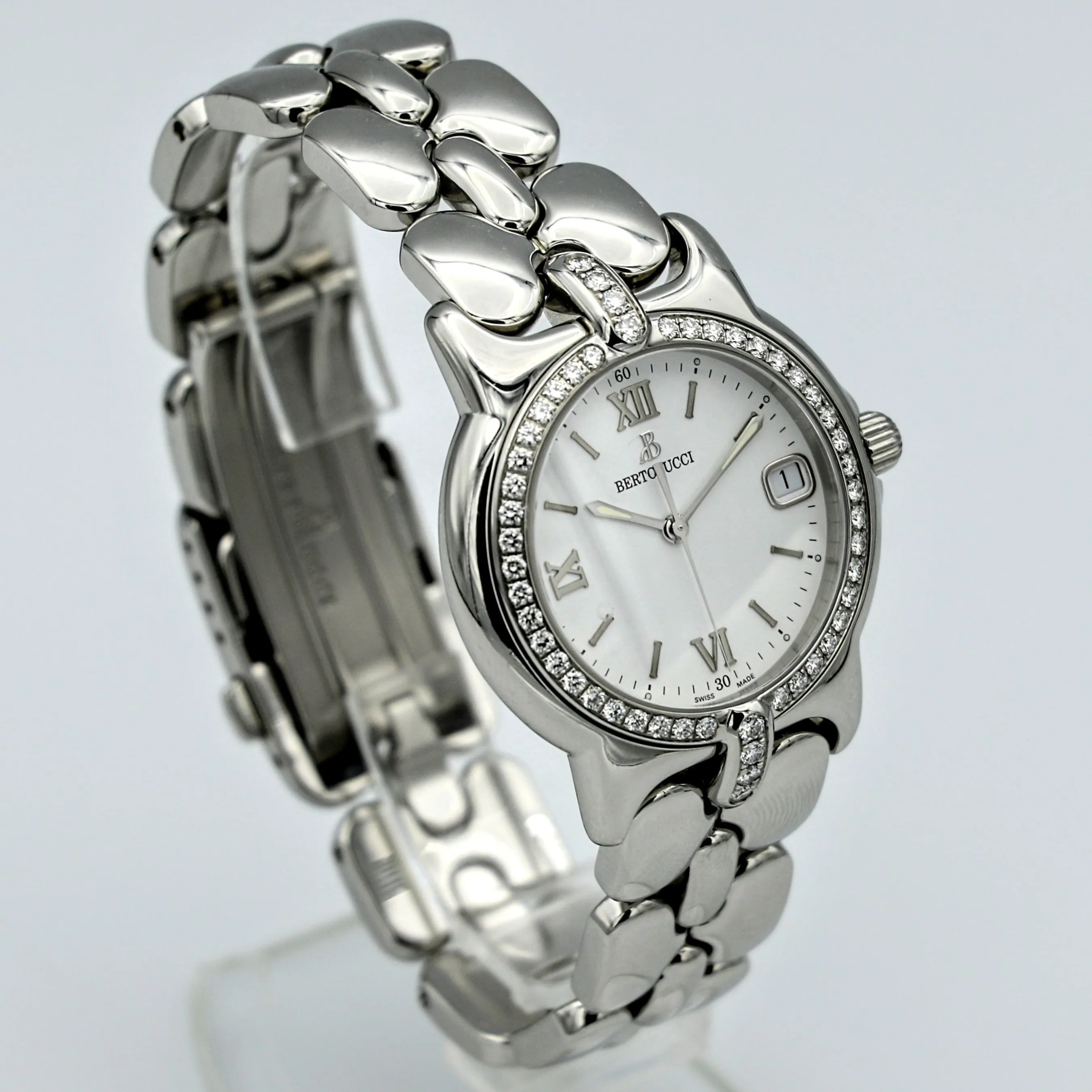 BERTOLUCCI Vir Watch Diamond Bezel 35mm S.S. Wristwatch