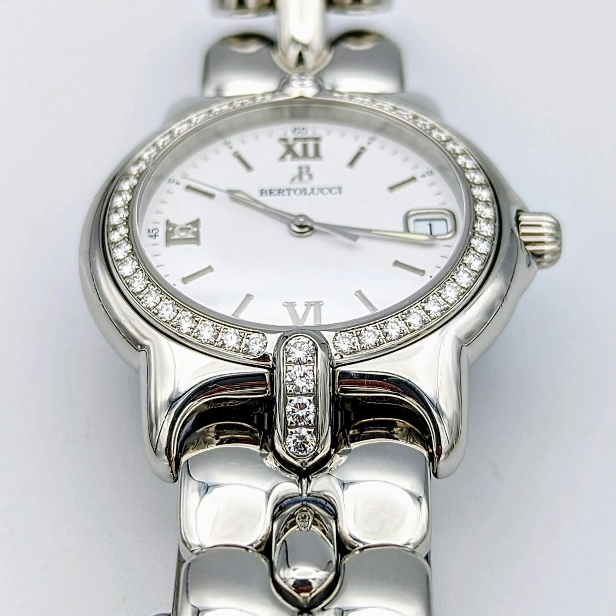 BERTOLUCCI Vir Watch Diamond Bezel 35mm S.S. Wristwatch