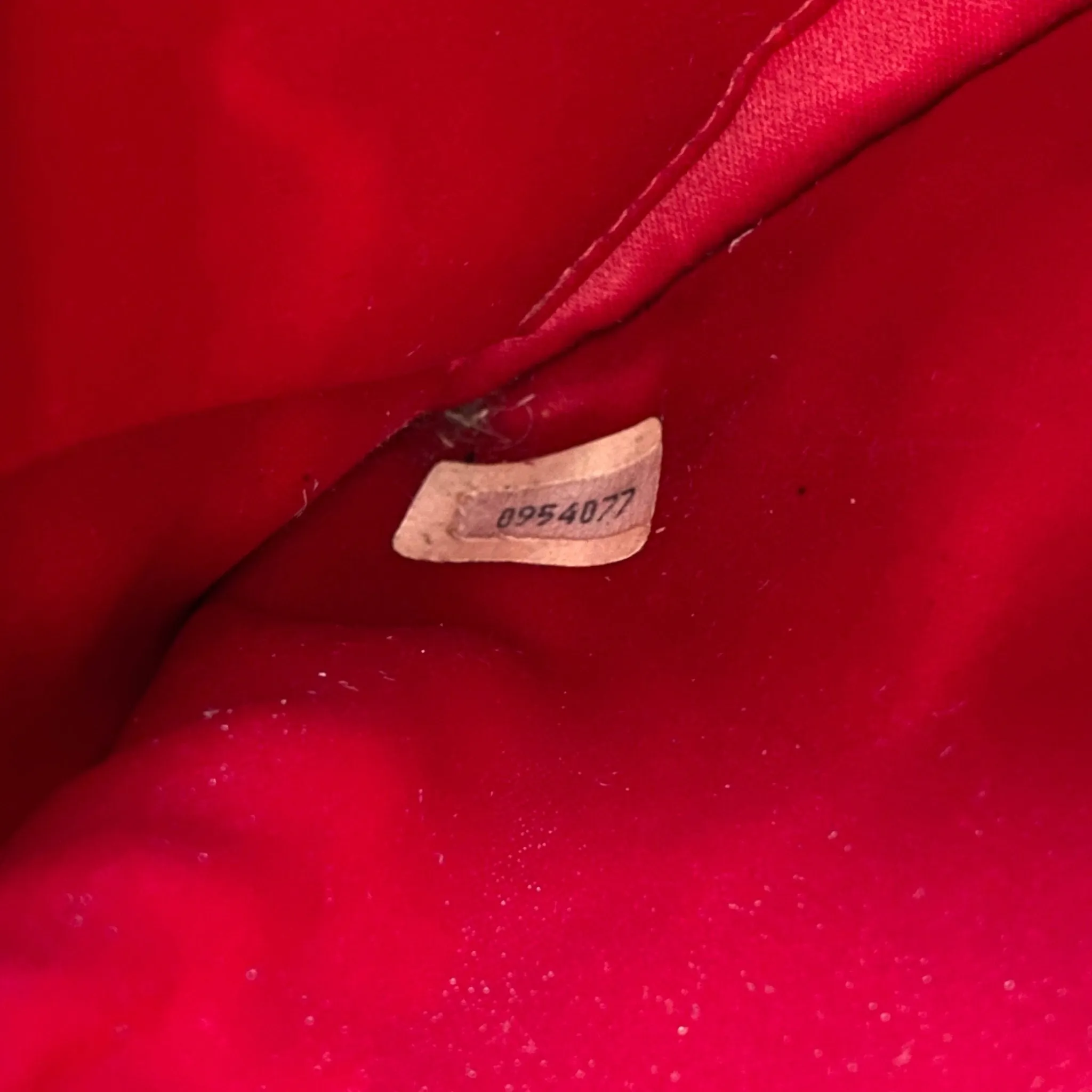 Bicolore Satin Hand Bag Coco Mark Red Gold Metal Fittings