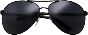 Big XL Wide Frame Extra Large Aviator Sunglasses (Balck)
