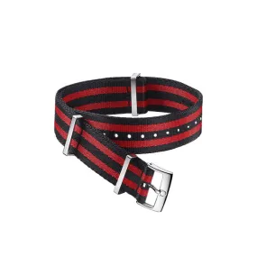 Black and Red Stripe NATO Strap, 20mm